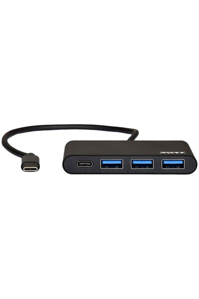 PORT DESIGNS Hub USB Port Designs 900122, 3 porturi USB 3.0 + 1 port USB-Type-C, conexiune Type-C, Negru