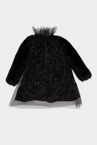 DeFacto Siyah Kız Çocuk Elbise B3476A5/BK27