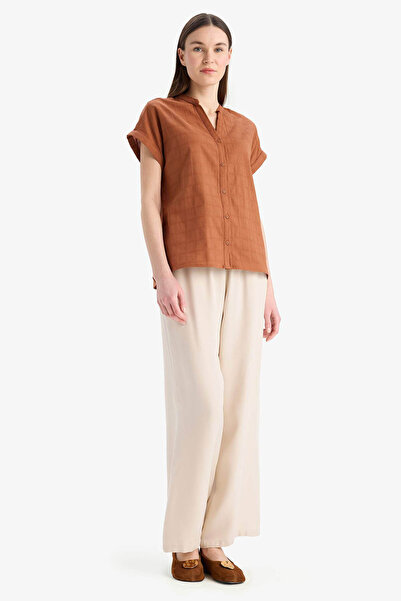 DeFacto Cămașă maro pentru femei E7097AX/BN538