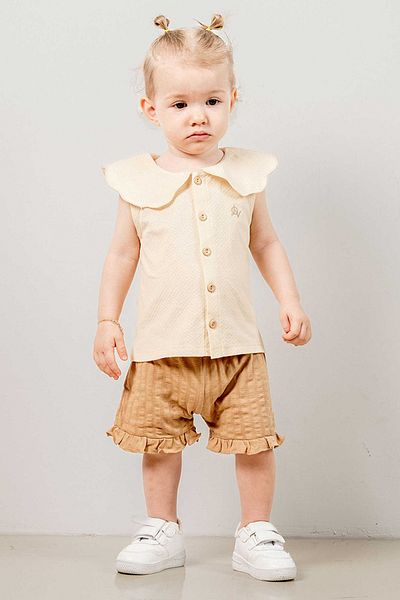 bombe Baby Kids Cotton Shorts Set of 2 First I'M Trend Fashion Bottom Top Set