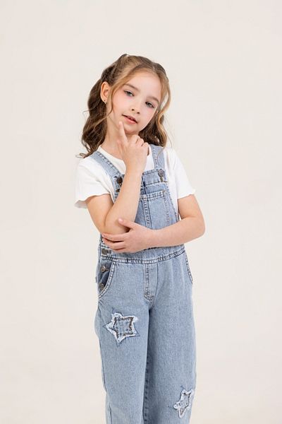 DMB BOYS & GIRLS Salopetă din denim cu detalii Girl Star