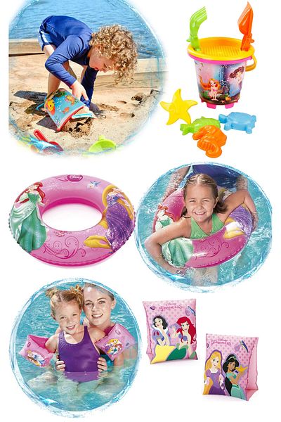 BESTWAY 3-6 Years Old 11 Piece Life Buoy & Swimming Sleeve & Beach Sand Bucket Swimming and Entertainment Set