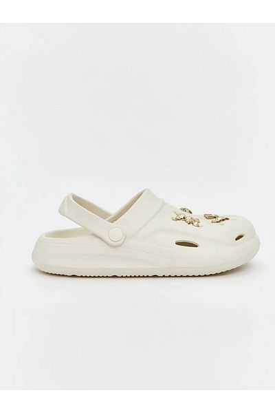 LC Waikiki Σανδάλια παραλίας για κορίτσια LCW STEPS Beige printed
