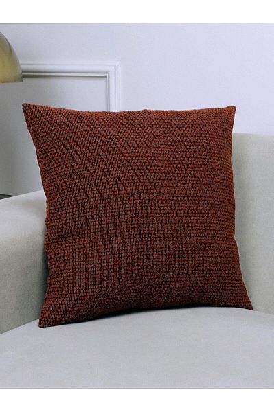 STOREMAX Ezg Home Brick Color Jacquard Patterned 45X45 Square Throw Pillow Cover 45 X 45 Ezsnshop 1065757
