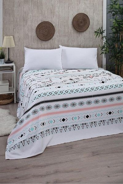 STOREMAX Ezg Battal Size Patterned Pique 240X260 cm White Ezsnshop 1065757