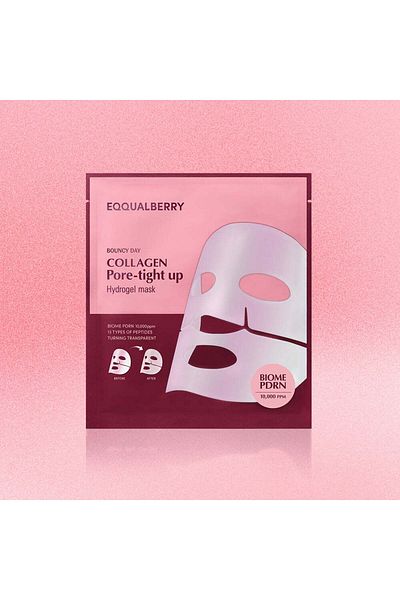 EQQUALBERRY - Collagen Pore-Tight up Hydrogel Mask (1 Piece) - Vegan Pdrn + Collagen Hydrogel Mask
