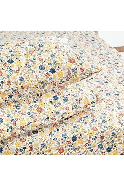 STOREMAX Ezg |   Liberty | 100% Cotton Single 100 X 200 Fitted Sheet Set Yellow Ezsnshop 1065757