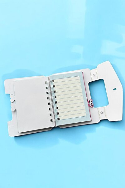 TAKIŞTIR Blocnotes de culoare albastră cu blocare cu figură de panda