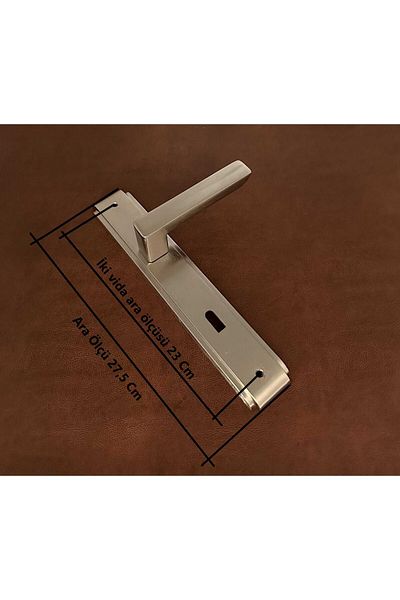 KOLDOOR Bella Satin Luxury Zamak Mirrored Steel Door Handle Right Basar 1 Piece