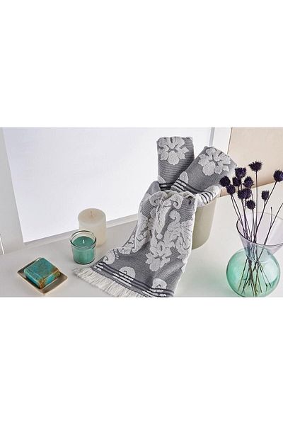 STOREMAX Ezg Claire 3-Piece Napkin Indentern Jacquard Albert Anthracite Ezsnshop