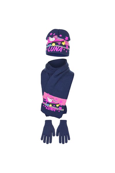 Soy Luna Set caciula-fular-manusi Soy Luna-Albastru,54 cm