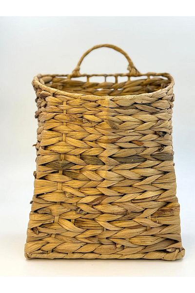 STOREMAX Ezg Wicker Handle Bag Hanger – Hanging Organizer Basket, Can Be Hung Behind the Door and on the Wall