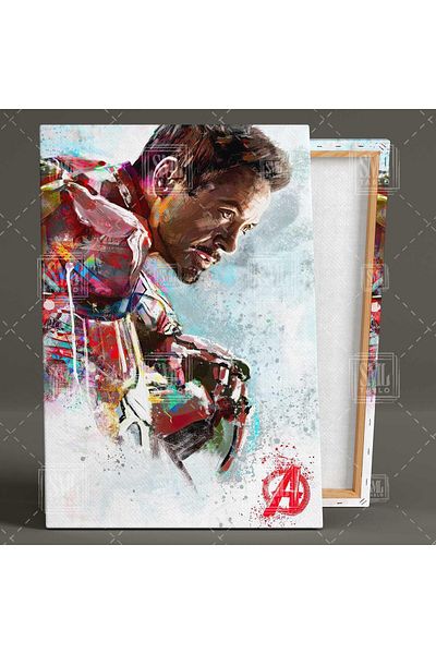 SML TABLO Iron Man Tony Stark Avenger Κάθετη ζωγραφική σε καμβά