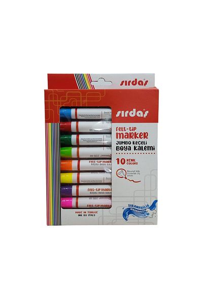 Sırdaş Felt Pen Jumbo 10 Colors