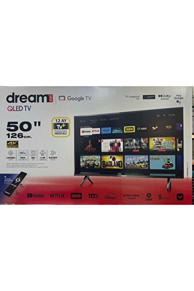 Dreamstar 50'' 127CM 4K ULTRA HD SMART GOOGLE TV UYDULU LED TV