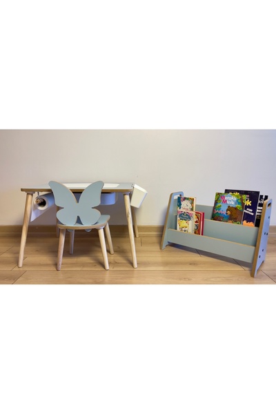 Kechy Concept Mavi Kelebek Etkinlik Masası&Kütüphane