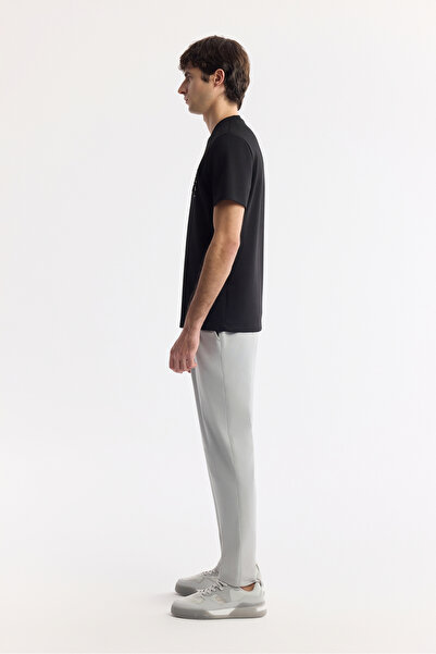 Avva Ανδρικό μπλουζάκι με στάμπα με λαιμόκοψη με δύο ελαστικότητες και κανονική εφαρμογή A51Y1003