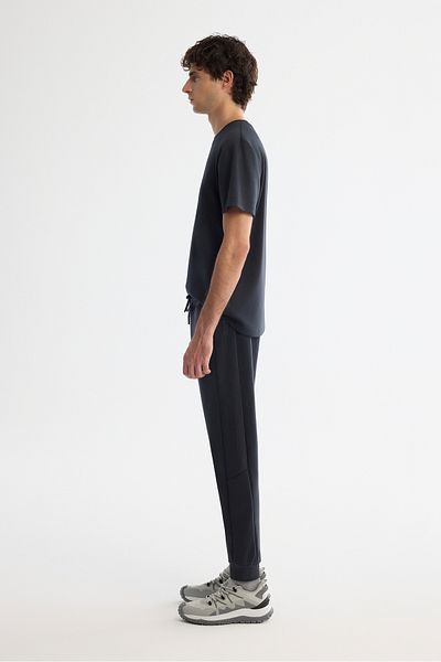 Avva Ανδρικό φούτερ Anthracite Soft Touch Elastic Waist Printed Elastane A42y3417