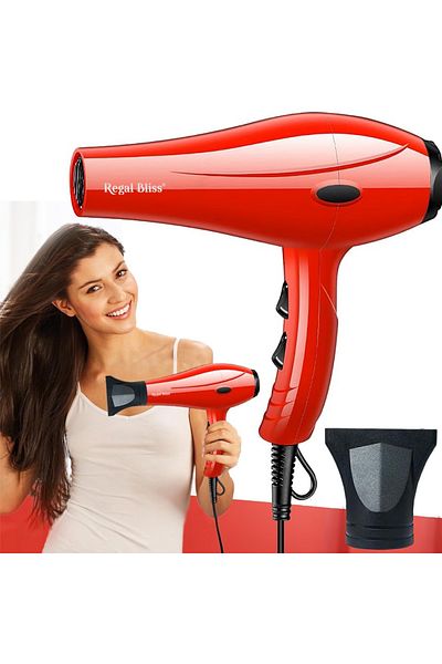 Regal Bliss Regal Bliss® professional dryer, ionic, ceramic, 1500W, 2 speeds, concentrator included, Red