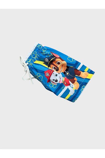 ALİŞ KİDS Pantaloni scurți de baie cu șnur cu model pentru băieți, albaștri, drăguți