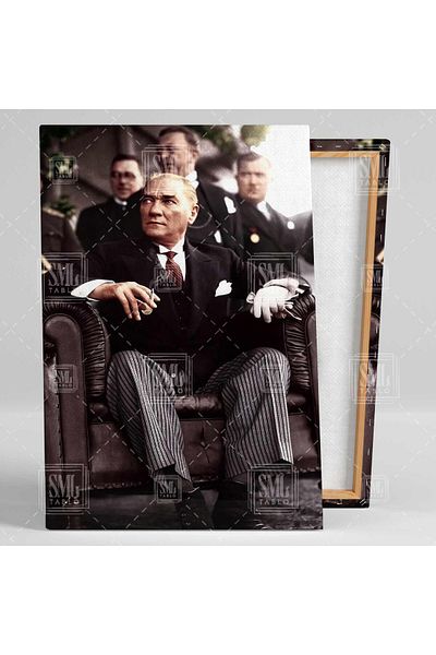 SML TABLO Gazi Mustafa Kemal Atatürk Pictură pătrată pe pânză
