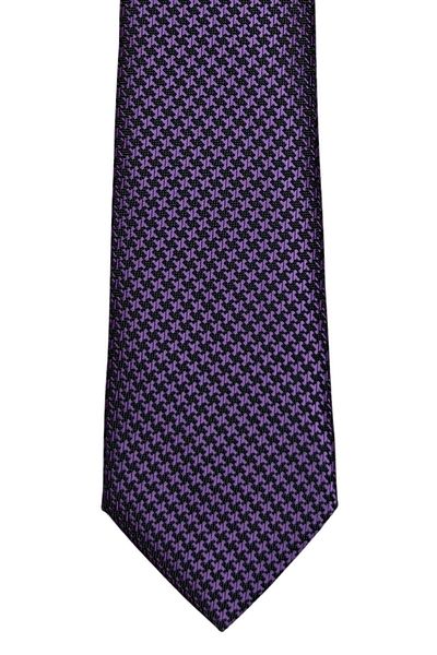 1001 Kravat 7 cm Wide Purple Colored Patterned Thin Tie