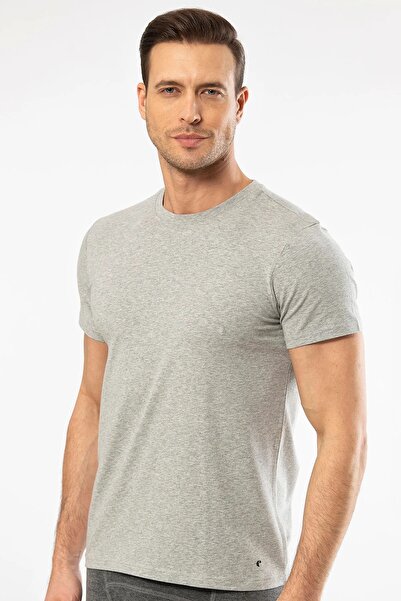 Cacharel 2 τμχ Ανδρικό κοντομάνικο μπλουζάκι μαύρο O λαιμό 95% βαμβάκι 5% ελαστάνη