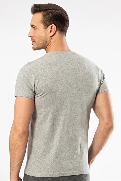 Cacharel 2 τμχ Ανδρικό κοντομάνικο μπλουζάκι μαύρο O λαιμό 95% βαμβάκι 5% ελαστάνη