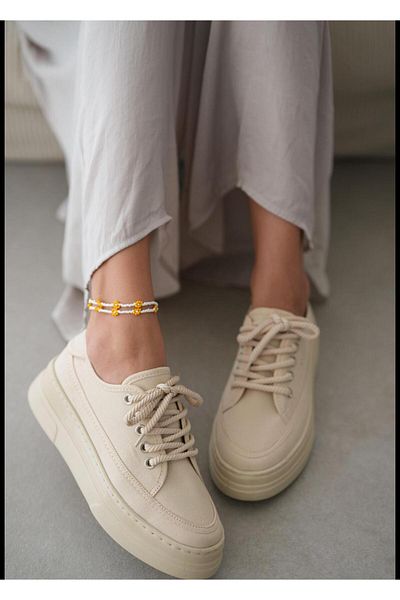 MERETTO By Akıl Αυθεντικά λινά αθλητικά παπούτσια - Ensar Sneaker High Lace Canvas