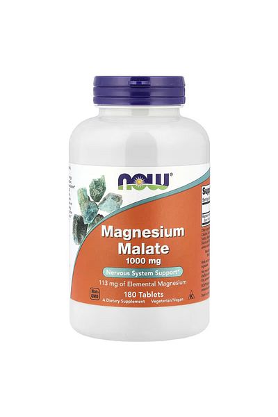 Now Magnesium Malate, 1000 Mg, 180 Tablets
