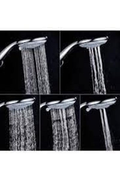 Mu Art Ahşap Mrt Grande 5-Function Shower Set, Articulated Shower Set, Overhead Shower Set, Bathroom Shower Head
