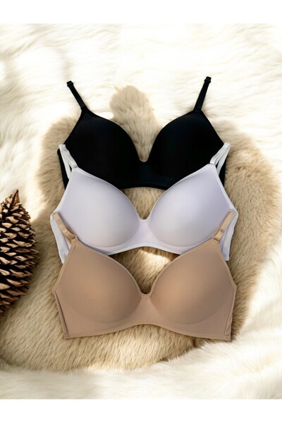 Kerem Giyim Жіночий комплект бюстгальтерів Lotus (НЕЗАПОВНЕННИЙ) з кісточками на кісточках 3-компонентний