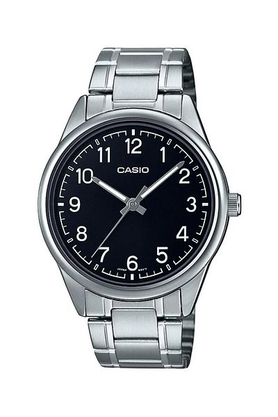 Casio Dial Black Band Metallic Color Men's Wristwatch