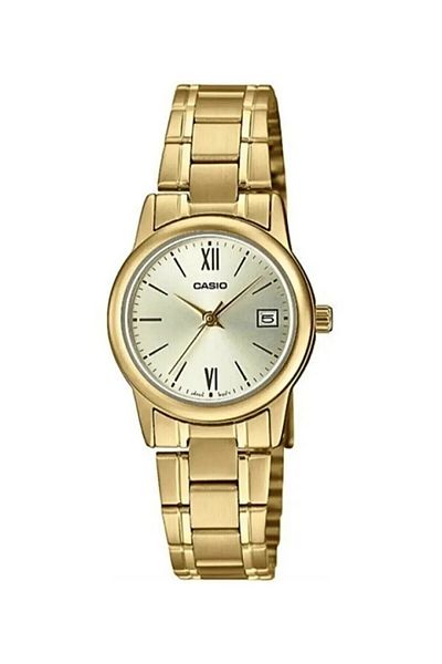 Casio Gold Color Women's Wristwatch with 24 Months Warranty