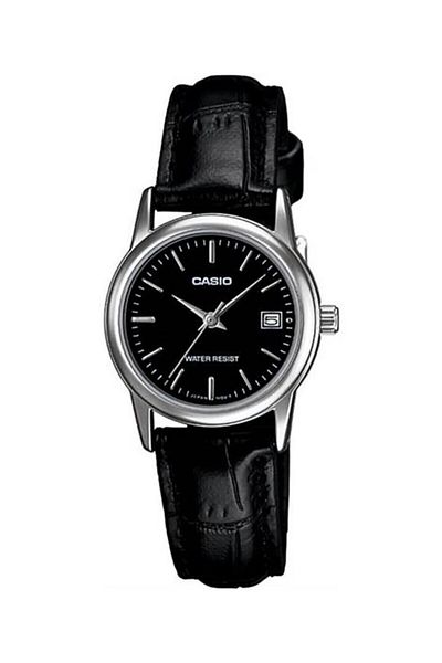 Casio Women's Wristwatch with Case Metallic Cord Black Color 24 Months Warranty
