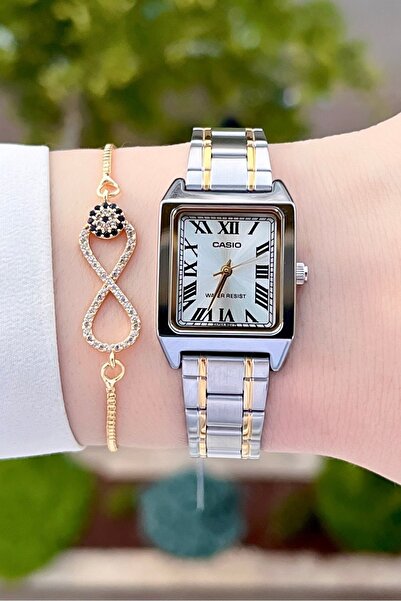 Casio Sarı Metalik Renk 24 Ay Garantili Kadın Kol Saati