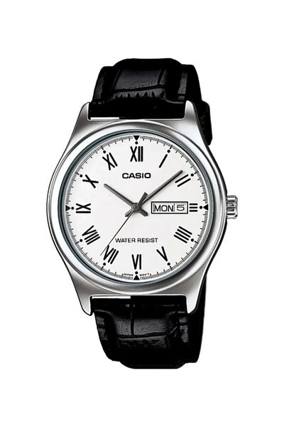 Casio White Dial Black Color Men's Wristwatch