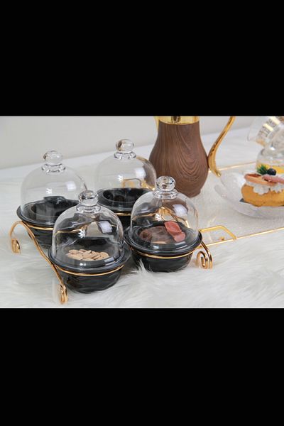 Generic استاند حلويات بغطاء شفاف.