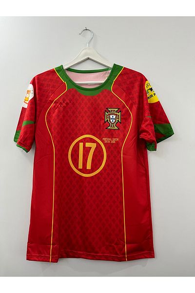 JANJON STAR Cristiano Ronaldo 2004 European Championship Portugal Special Design Short Sleeve Nostalgia Jersey
