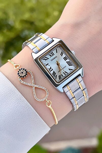 Casio Sarı Metalik Renk 24 Ay Garantili Kadın Kol Saati