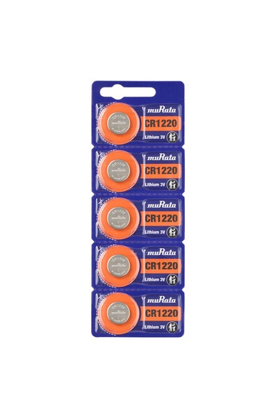 MURATA Murata CR1220 Lithium 3V (muRata) Japan Batteries - 5 Pieces