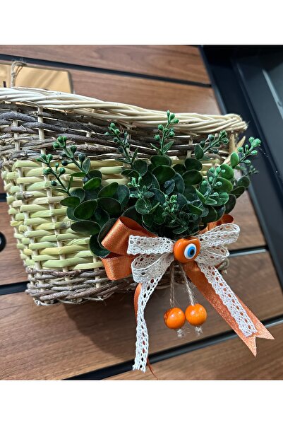 Marrone Mutfak Sepeti Ekmeklik Poşetlik Kapı Süsü Hediyelik Anneler Günü Piknik Sepeti