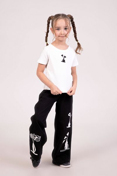 DMB BOYS & GIRLS Çaren Kids- Girl's Embroidery Detailed Trousers