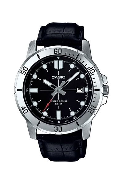 Casio Case Metalic Cord Black Color Men's Wristwatch
