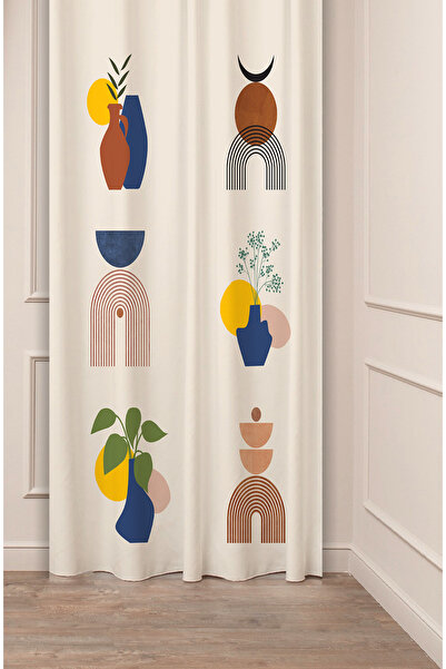 GREENDECOR Vază boemă, frunze de flori, model de soare, design special, digit...