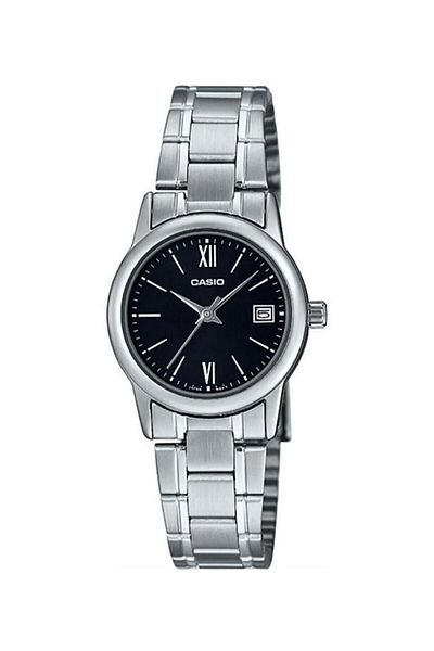 Casio Women Wrist Watch with Dial Black Cord Metallic Color 24 Months Guarantee