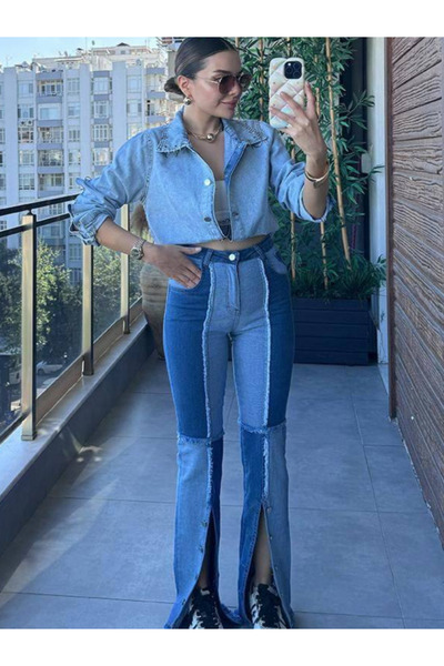 MODEL Jeans Kot Likralı Pantalon Yüksek Bel