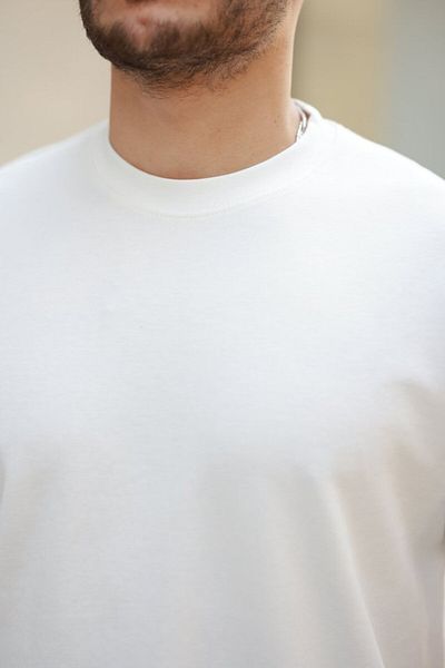 Modayakamoz New Season Ανδρικό Basic Oversize Υφασμάτινο κοντομάνικο μπλουζάκι διπλής όψης