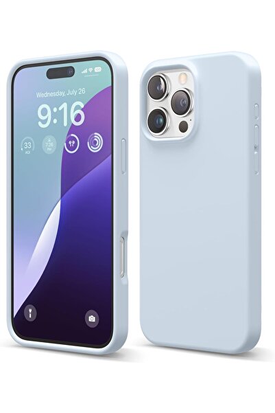 Merwish İphone 16 Pro Uyumlu Logolu Içi Kadife Yumuşak Silikon Kamera Korumal...