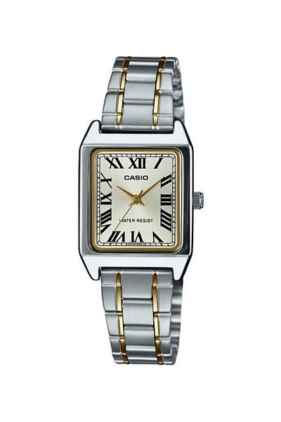 Casio Yellow Metallic Color Women's Wristwatch with 24 Months Warranty